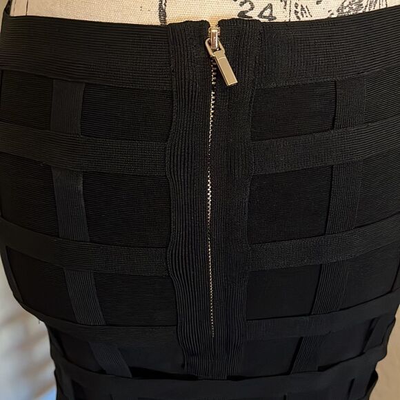 Bebe Black Sia Cage Bandage Embellished Dress - Picture 12 of 16